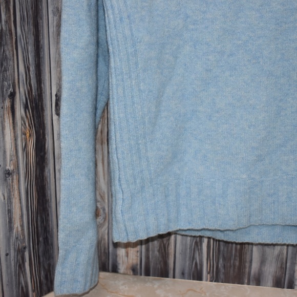 Point Sur J. Crew Mockneck Heather Blue Sweater XL - Picture 7 of 7